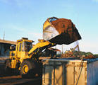 front-end loader - wood chips